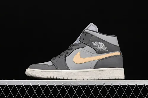 All Categories Air Jordan Jordan Series Basketball Shoes Air Jordan 1 Mid Special Price G Version Pure Original Air Jordan 1 Mid AJ1 Joe 1 Gray Pink China Basketball Shoes BQ6472-020